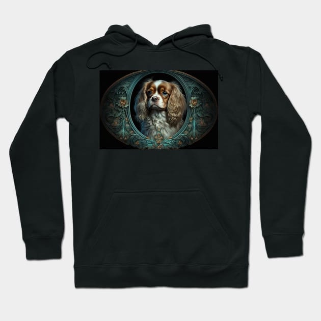 Cavalier King Charles Spaniel - Art Nouveau Style Hoodie by ArtNouveauChic